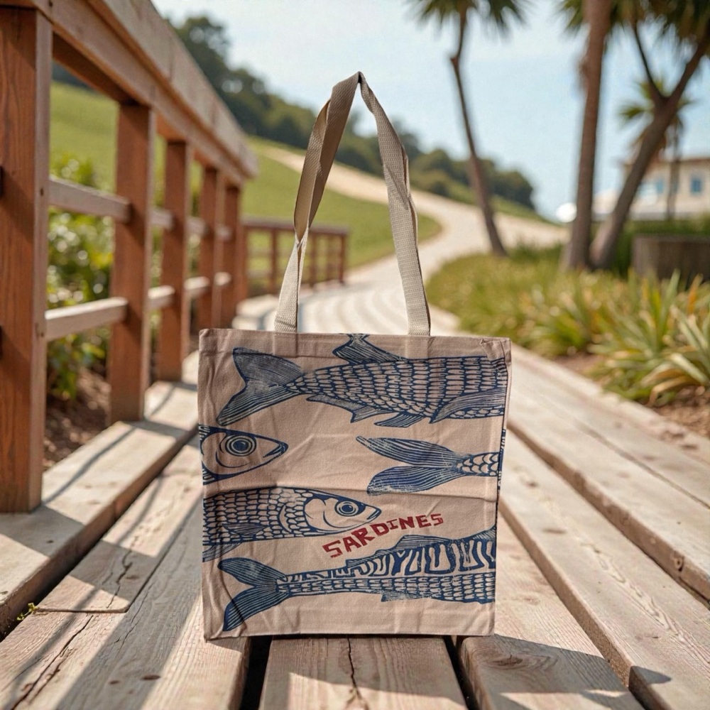 Sardines Canvas Tote Bag NEW
